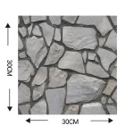 Комплект 10бр Самозалепващ се 3D Тапет - Скален Ефект Rockwrap®